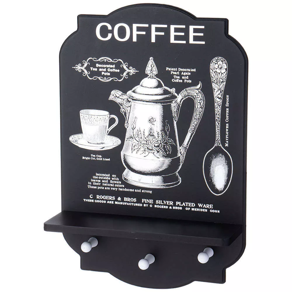 Вешалка для кухни с крючками Coffee