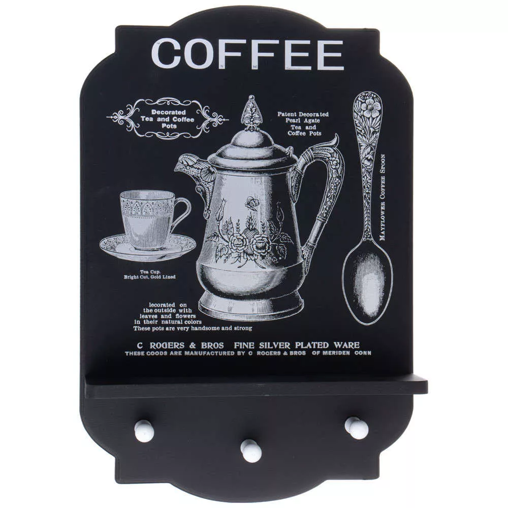 Вешалка для кухни с крючками Coffee