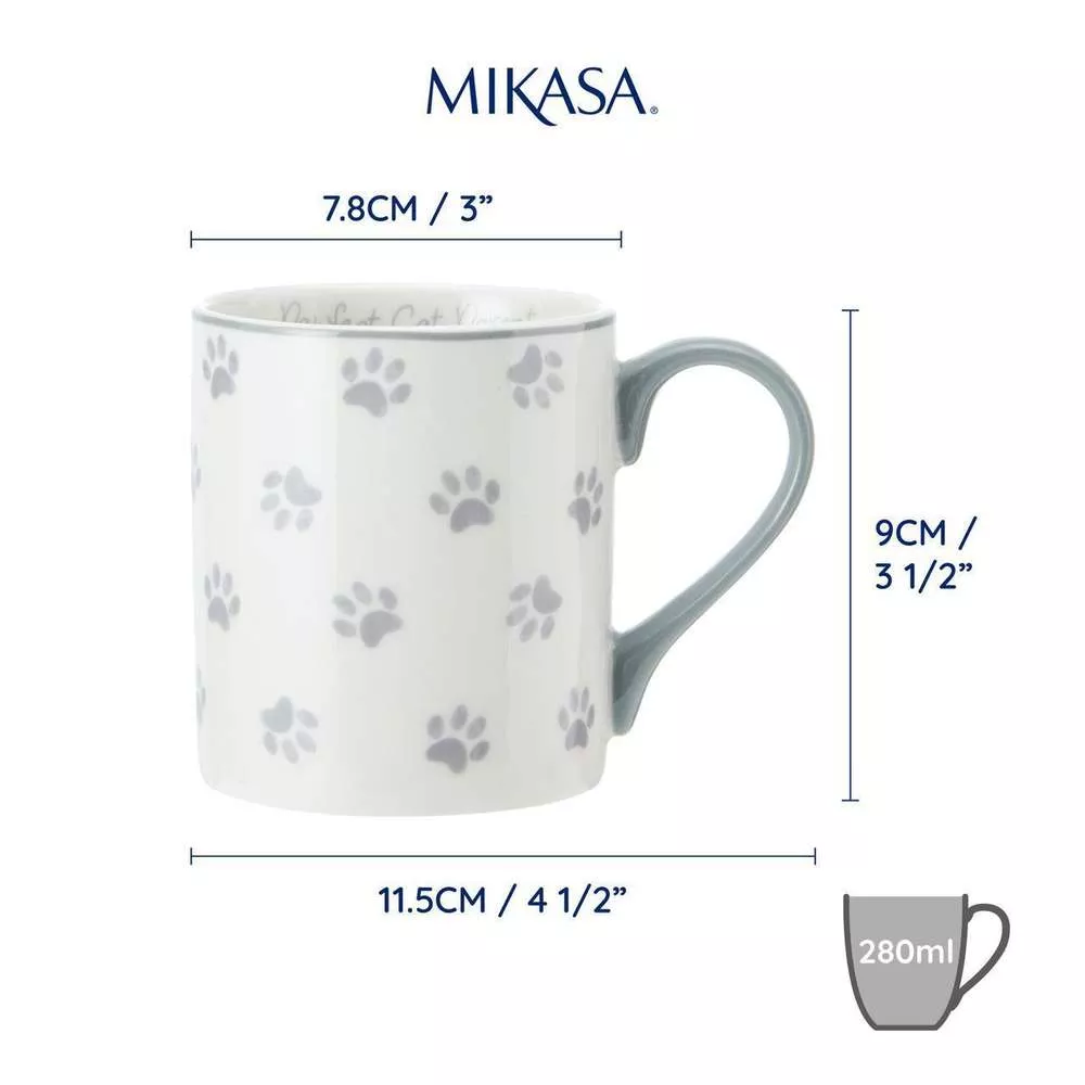 Кружка фарфоровая Pawfect Cat Parent Mikasa WHITE
