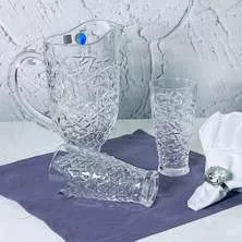 Набор графин и 6 стаканов Glacier