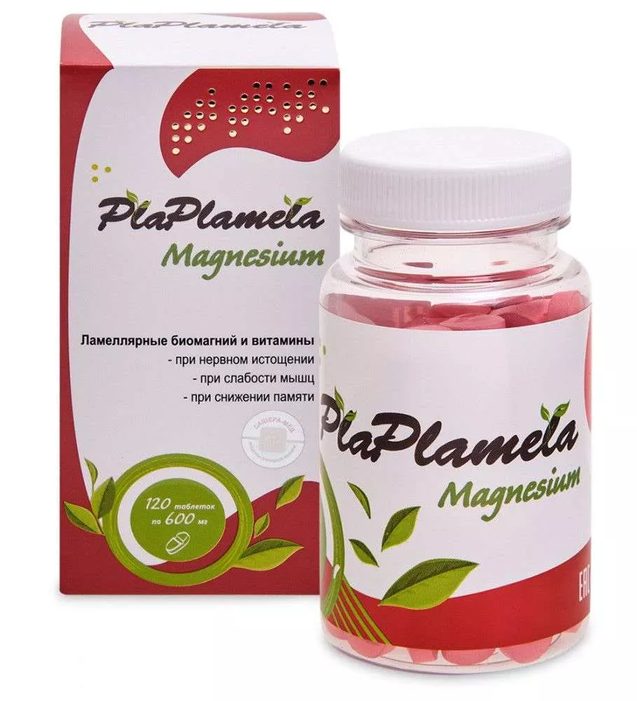 PlaPlamela Магний конц-т пищ. на основе растит. сырья №120*600 мг