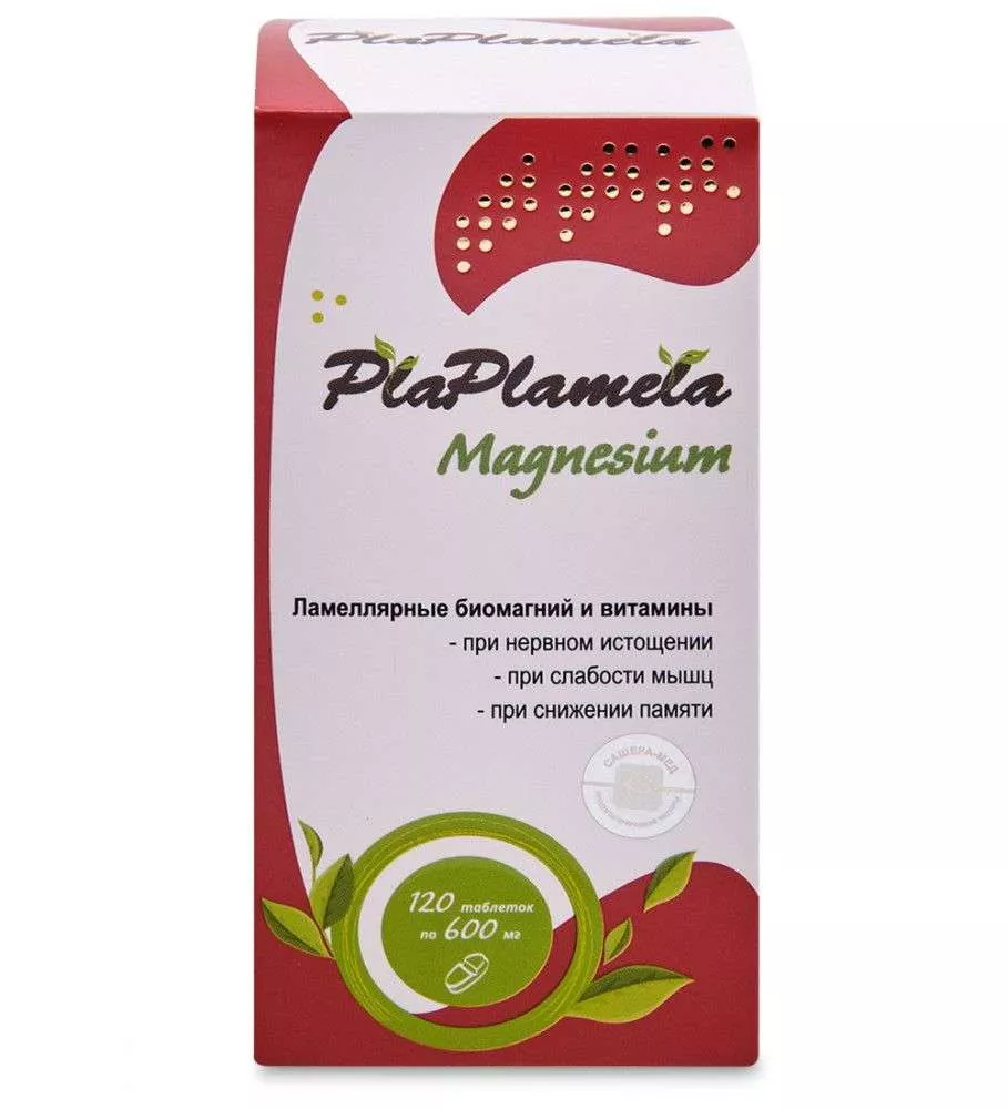 PlaPlamela Магний конц-т пищ. на основе растит. сырья №120*600 мг