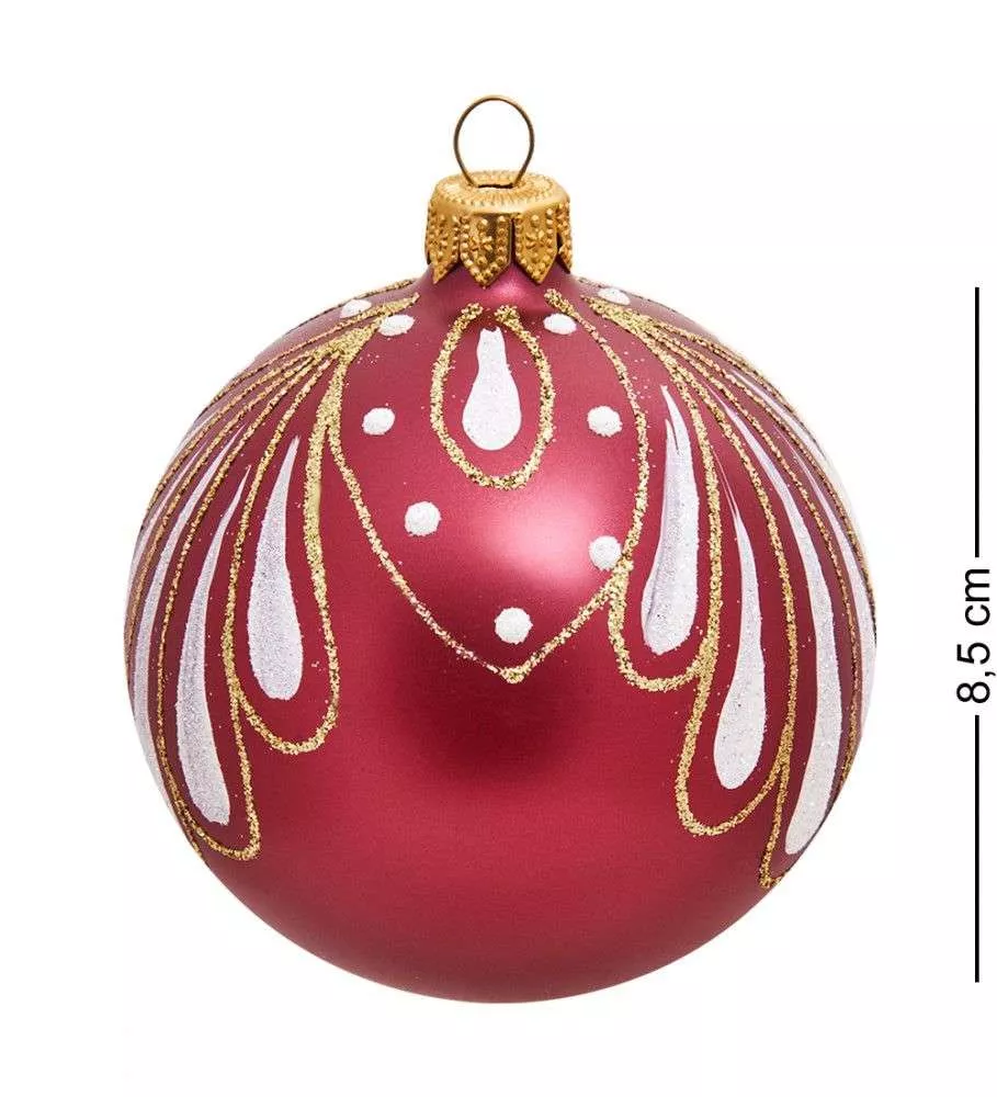 Набор из 2-х ёлочных украшений Шар Перо павлина
