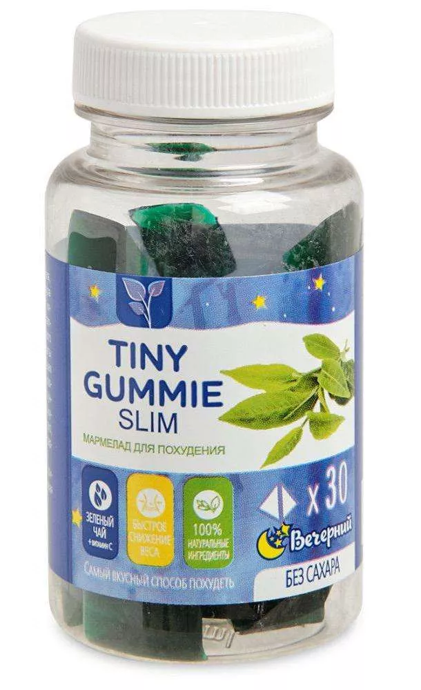 Tiny Gummie Slim мармелад для похудения вечерний, 30 шт