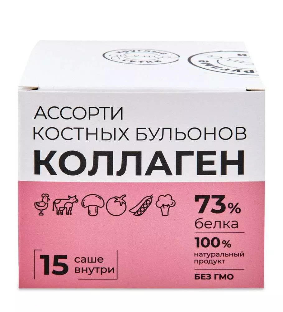 Костный бульон ассорти 15 шт по 5 гр (саше)