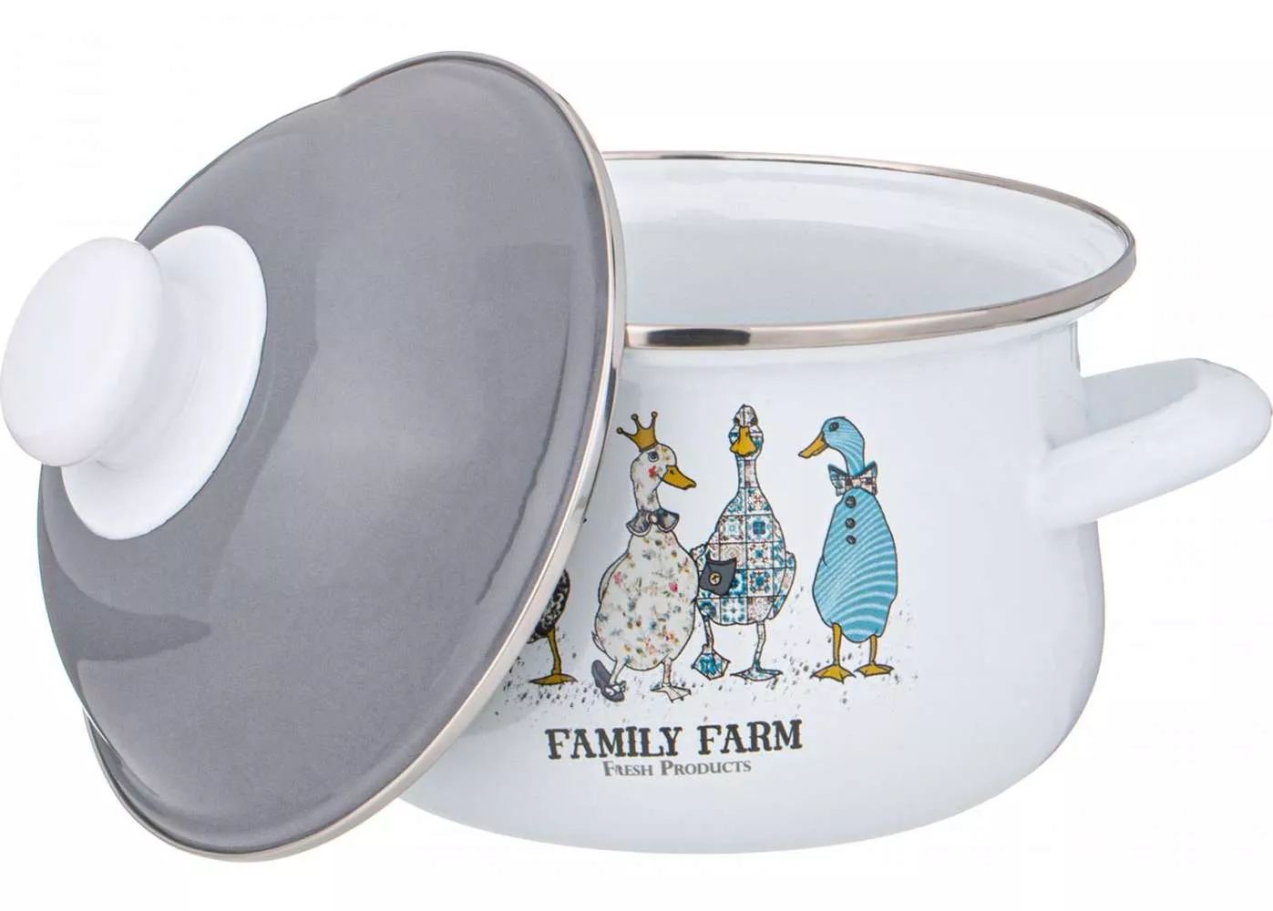 Набор из 2-х кастрюль эмалированных Family Farm