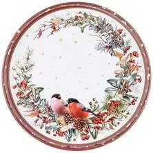 Поднос сервировочный Снегири (красный)