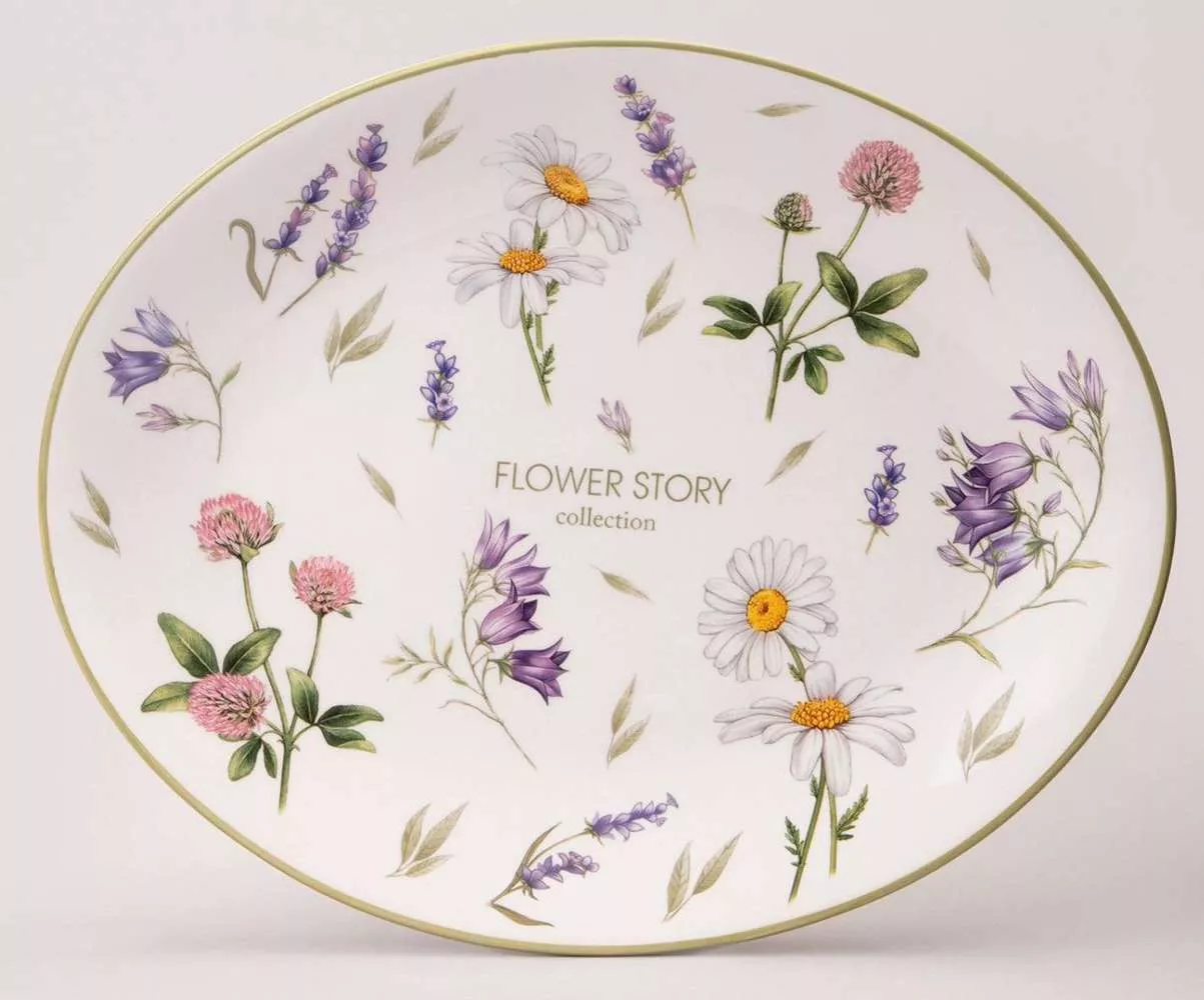 Блюдо овальное Flower story