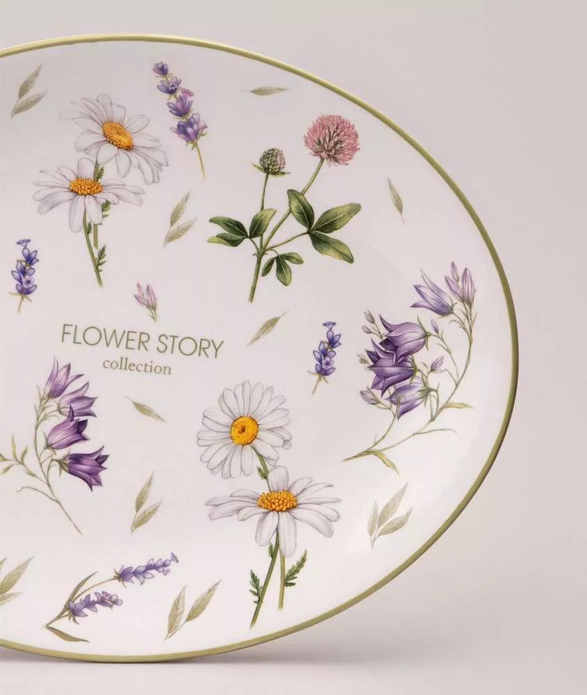 Блюдо овальное Flower story