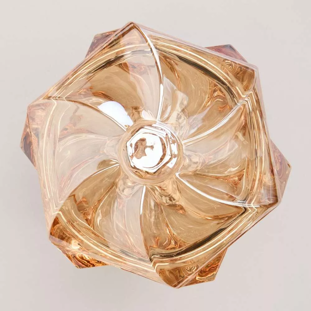 Блюдо с крышкой на ножке Bohema amber