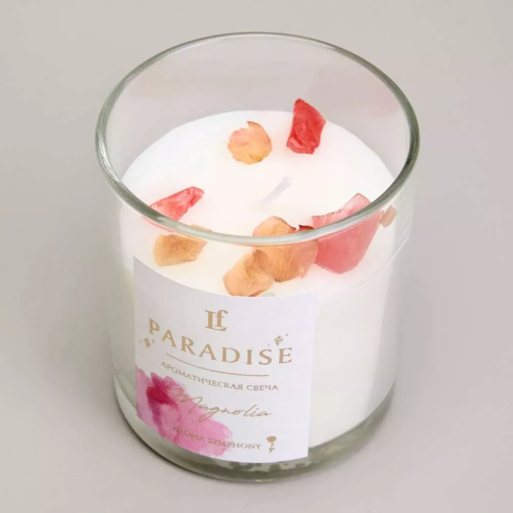 Свеча ароматизированная в стакан Paradise magnolia 