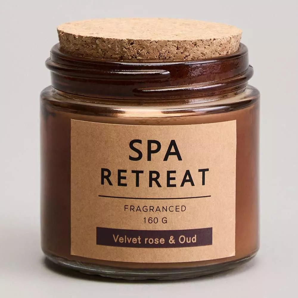 Свеча ароматизированная в стакане Spa retreat velvet rose&oud 