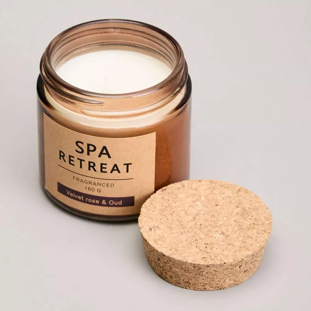 Свеча ароматизированная в стакане Spa retreat velvet rose&oud 