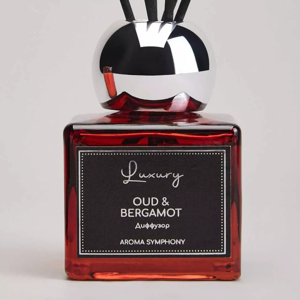 Набор ароматический Luxury свеча в стакане и диффузор oud&bergamot