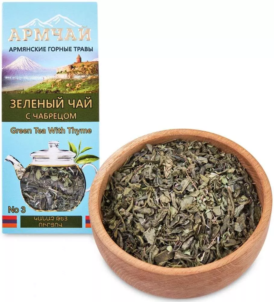 Чай заварной Зеленый с чабрецом 40гр