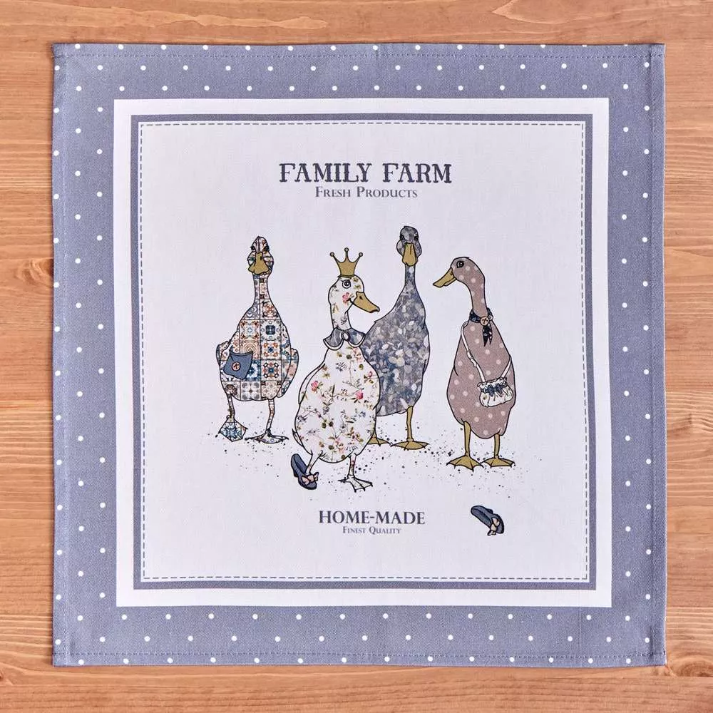 Набор из 2-х салфеток Family farm (графит)
