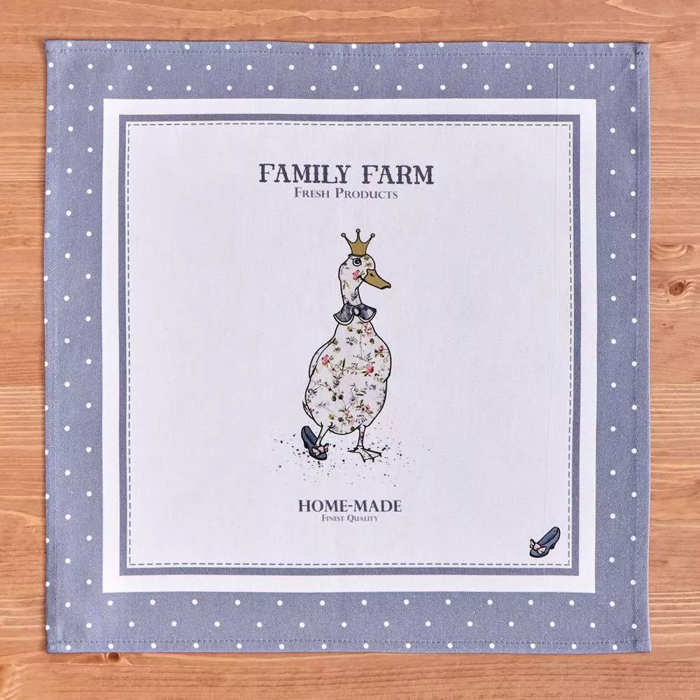 Набор из 2-х салфеток Family farm (графит)