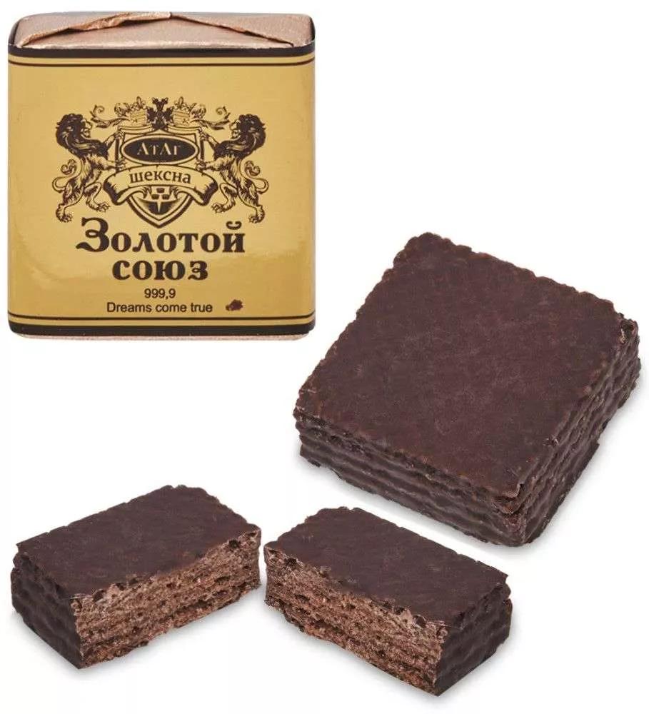 Вафли глазированные Золотой союз  210 гр
