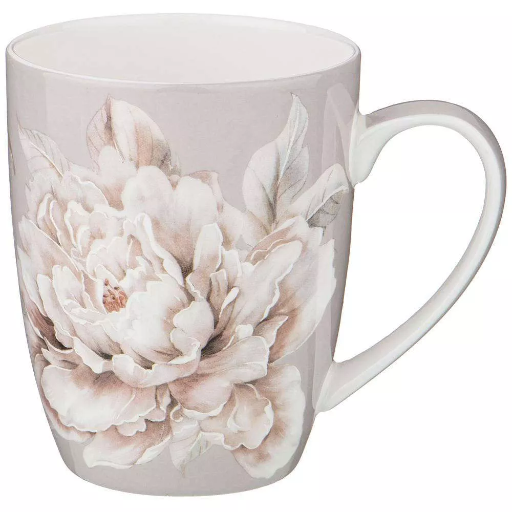 Кружка White flower (серая)