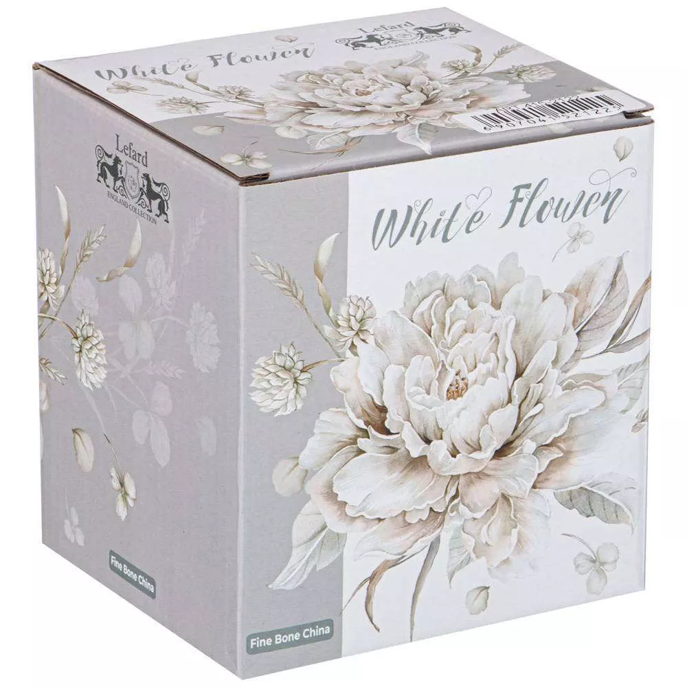 Кружка White flower (серая)