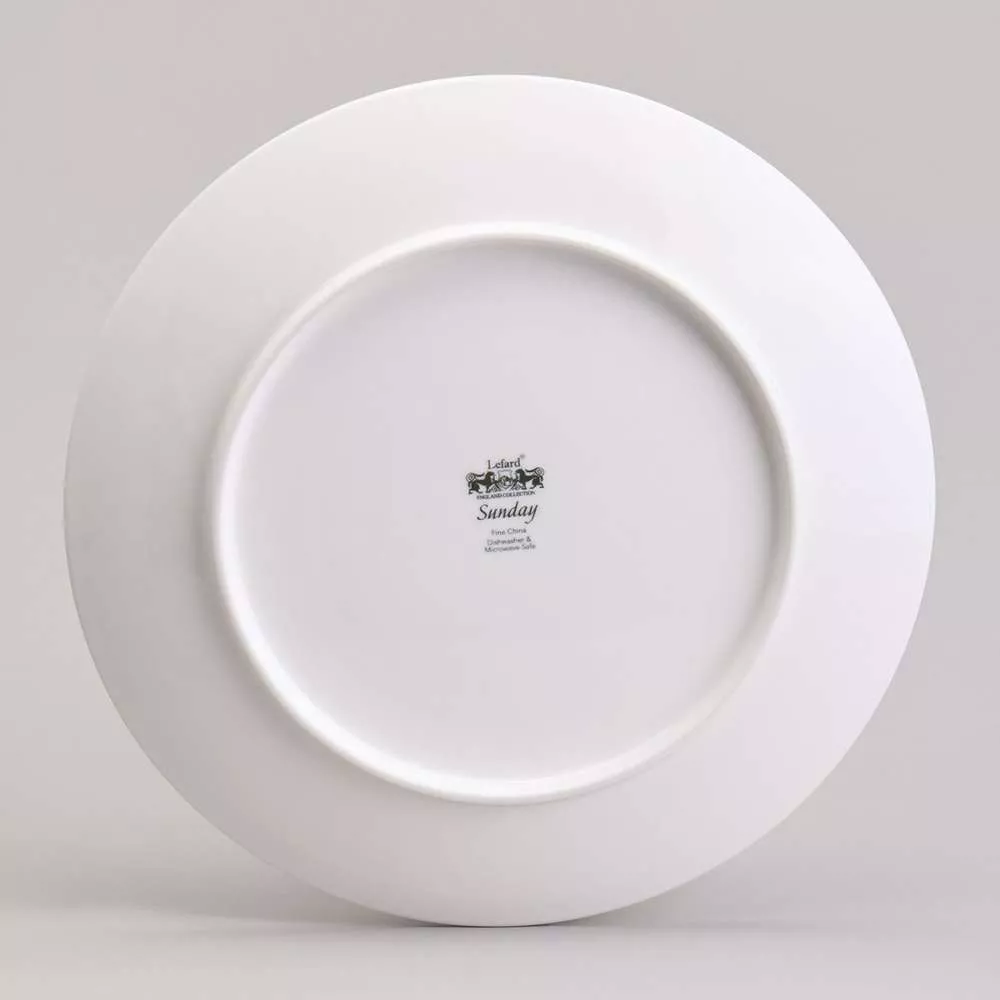 Тарелка обеденная плоская Sunday White