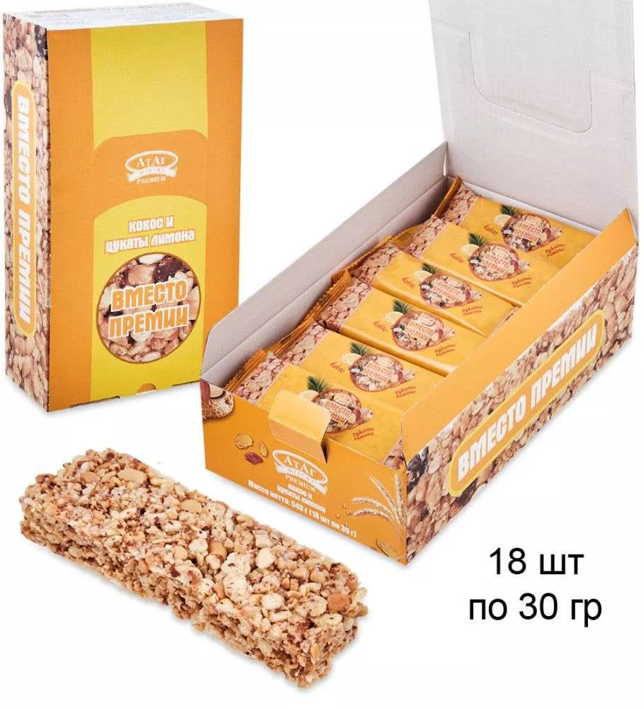 Мюсли кокос-цукаты Вместо премии 18*30 гр