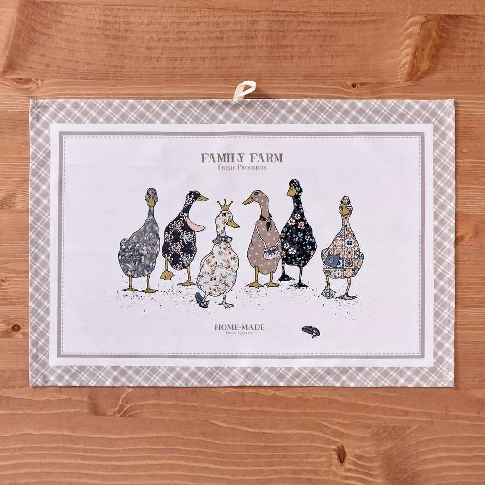 Набор из 2-х полотенец Family Farm клетка твил
