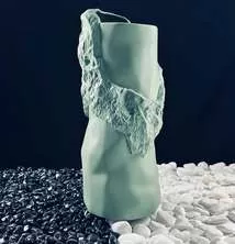Ваза 37,5см ЭФИОПИЯ зеленая