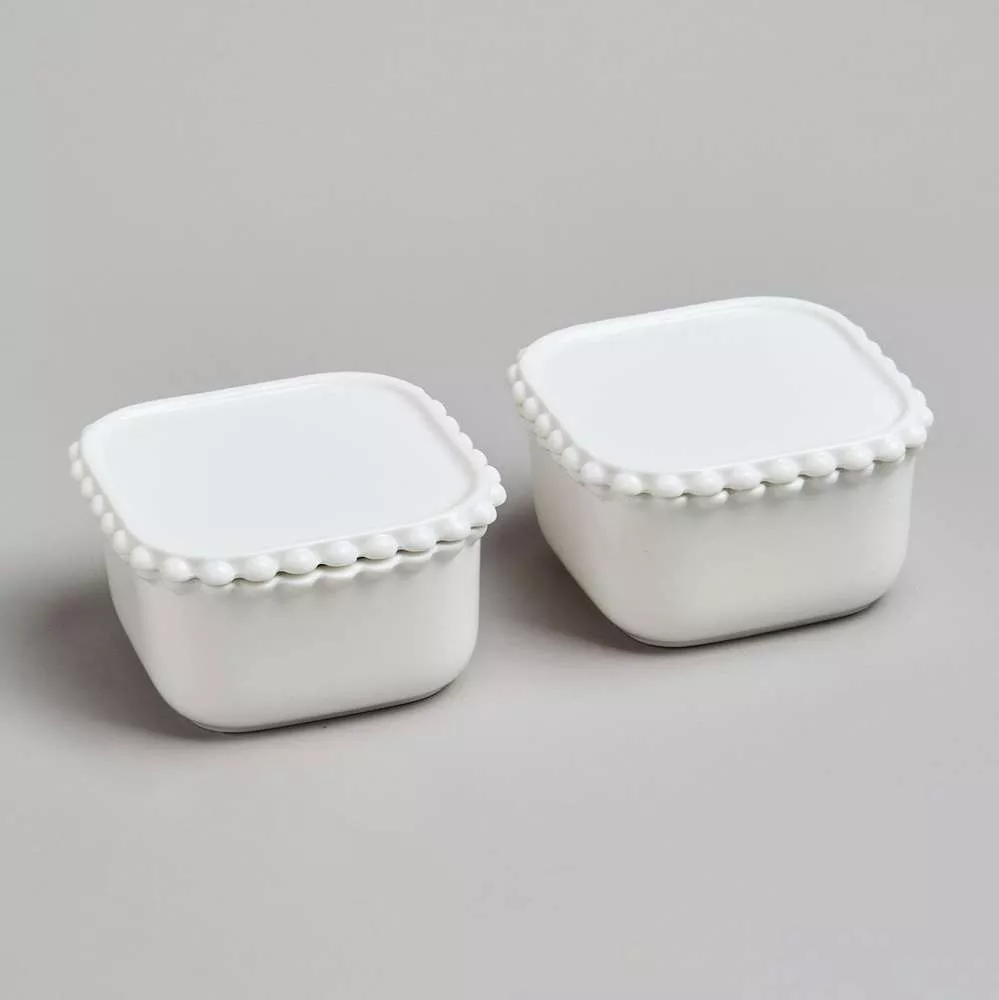 Набор из 2-х квадратных икорниц PEARL с крышками