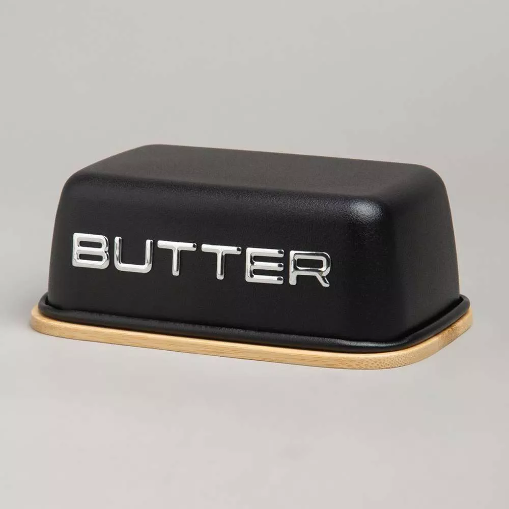 Масленка BUTTER черная