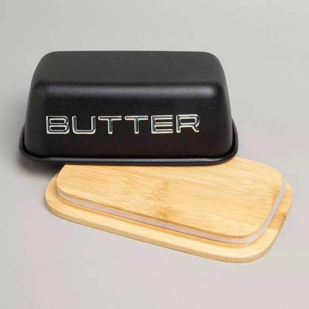 Масленка BUTTER черная