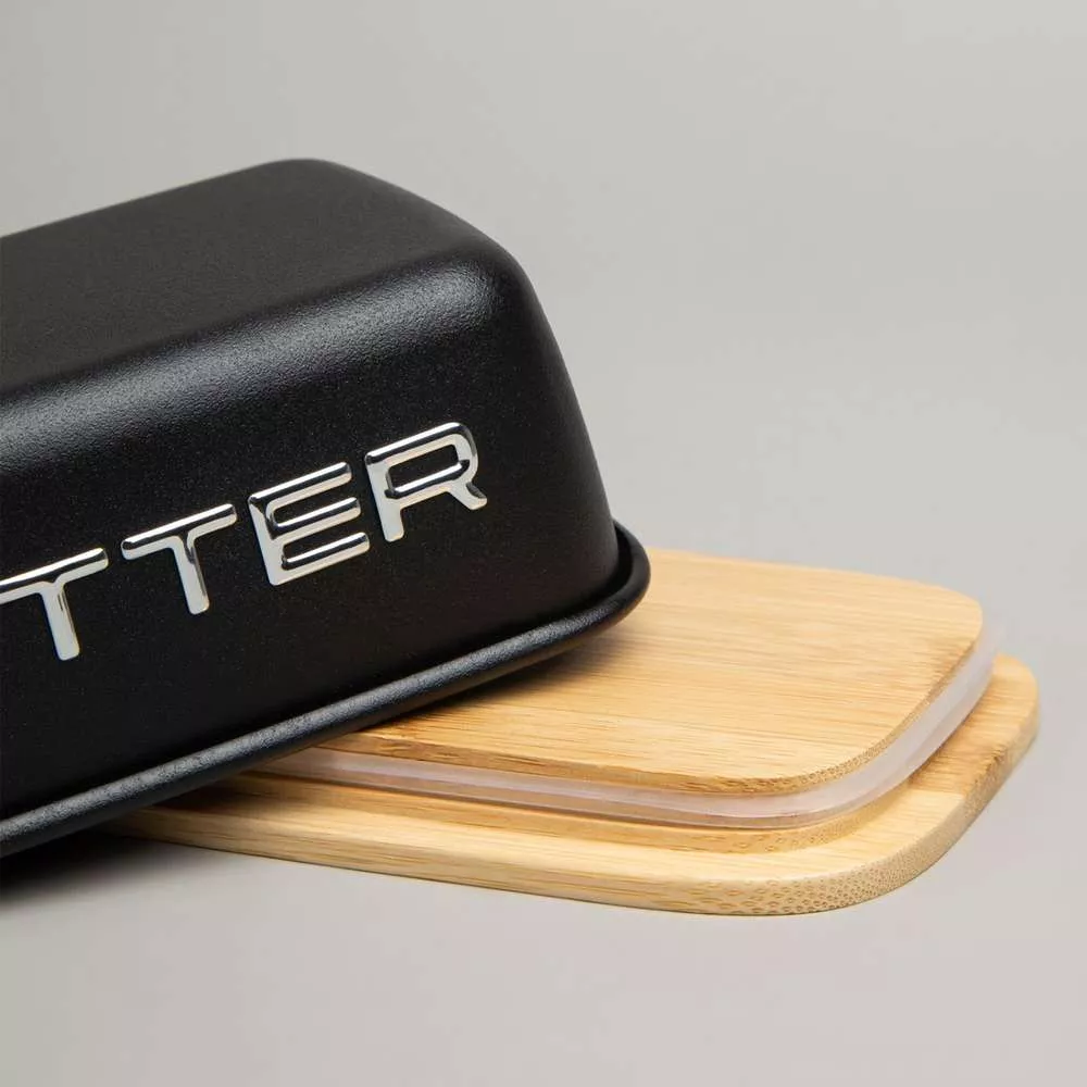 Масленка BUTTER черная