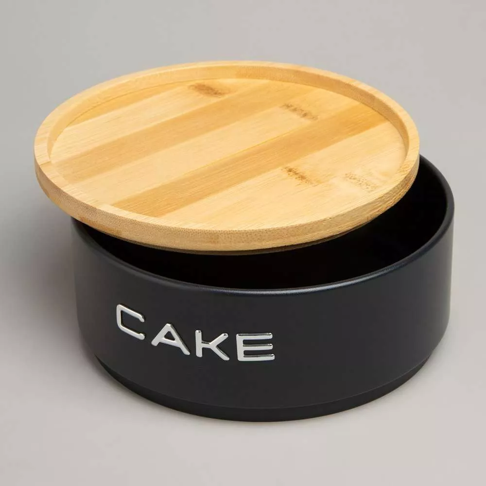 Банка для сыпучих CAKE черная
