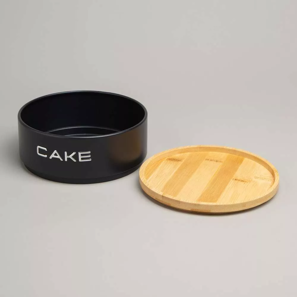 Банка для сыпучих CAKE черная