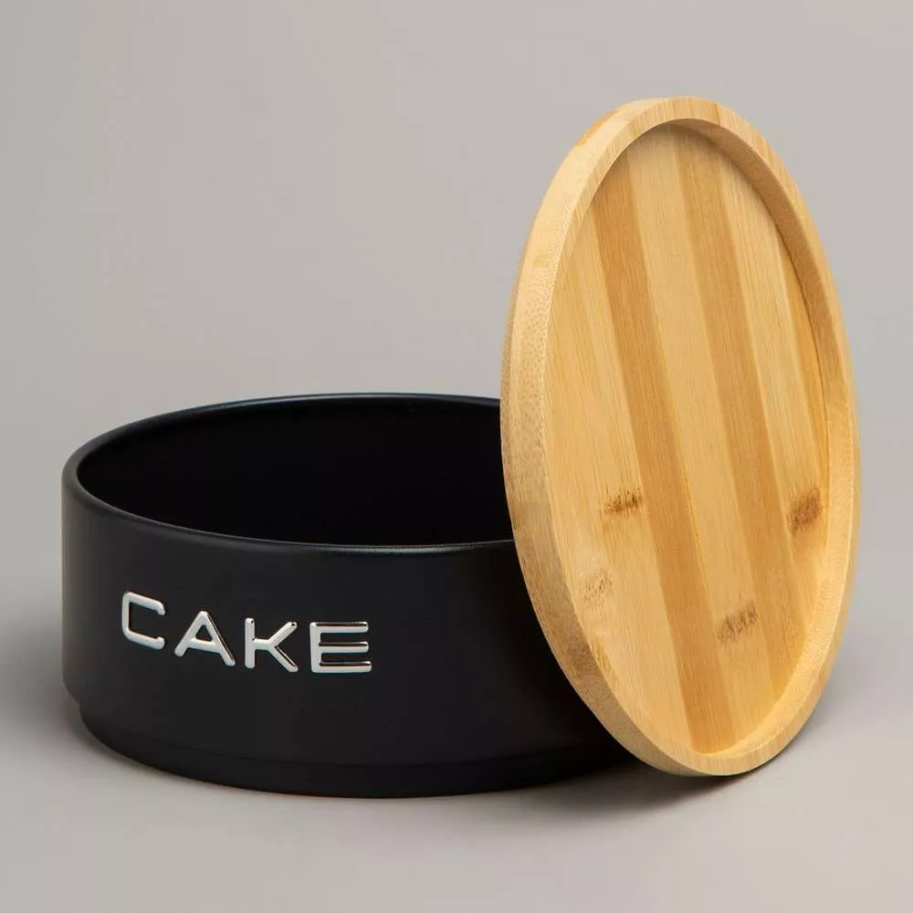 Банка для сыпучих CAKE черная
