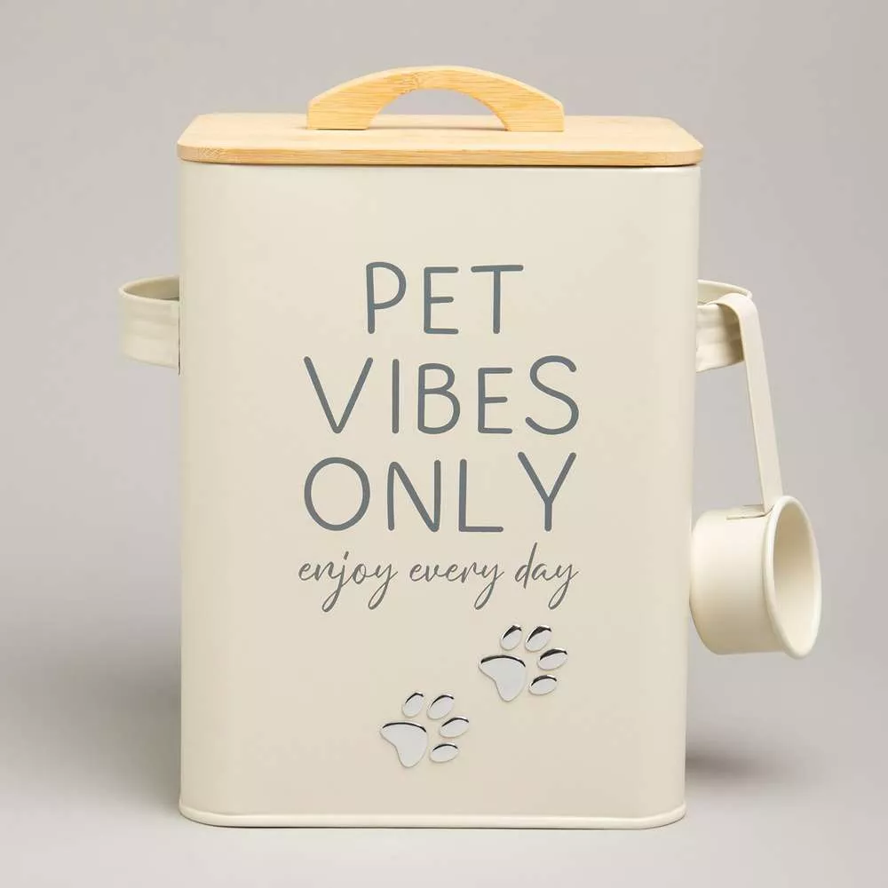 Банка для хранения корма с мерной ложкой Pet Vibes Only