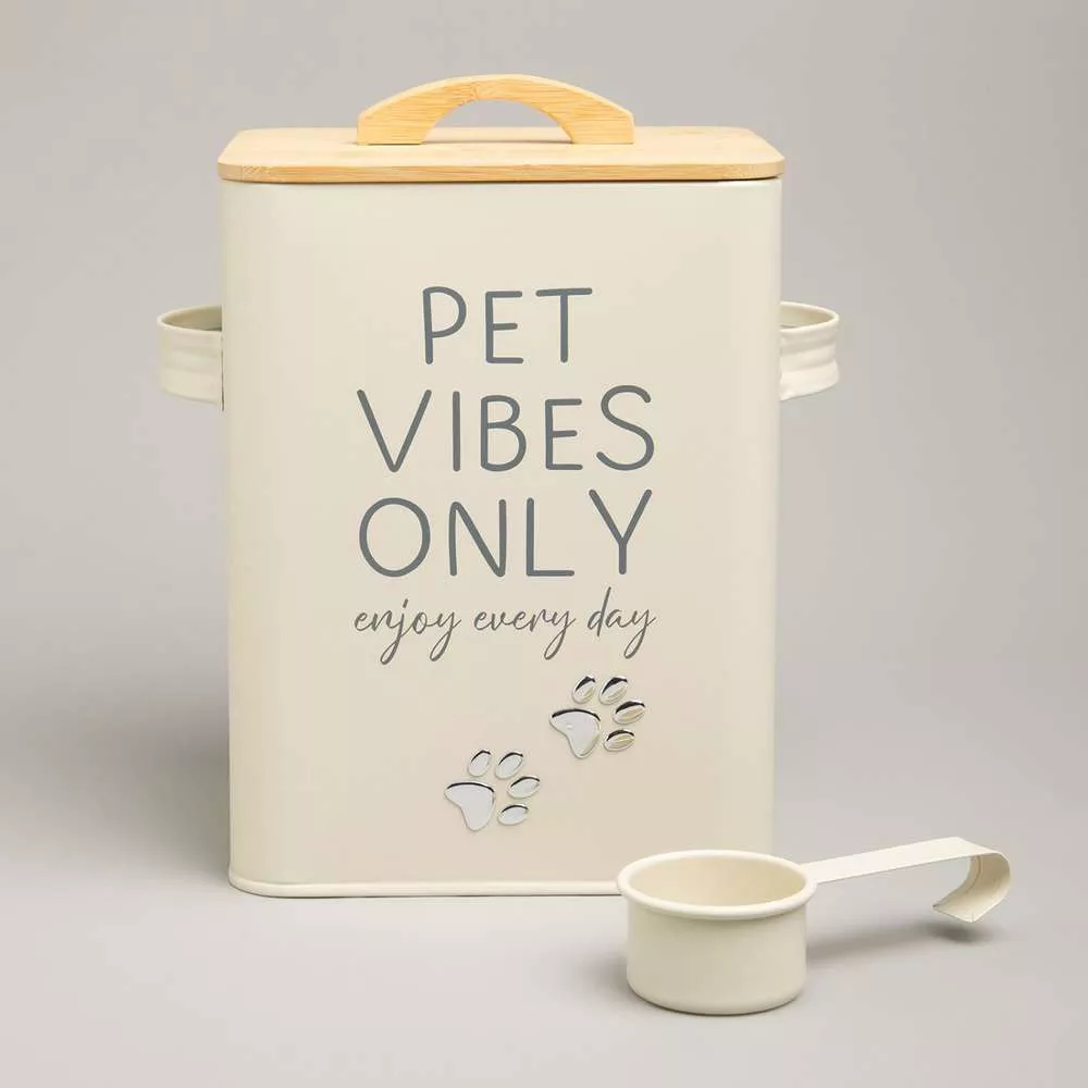 Банка для хранения корма с мерной ложкой Pet Vibes Only