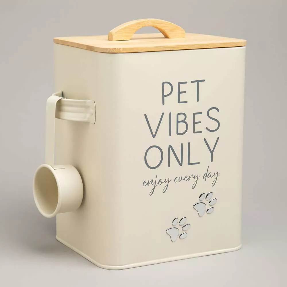 Банка для хранения корма с мерной ложкой Pet Vibes Only