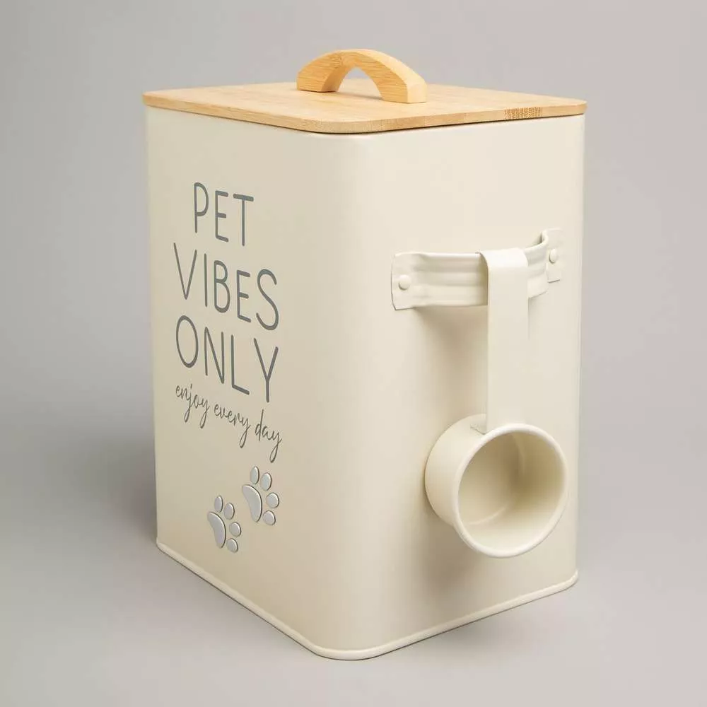 Банка для хранения корма с мерной ложкой Pet Vibes Only