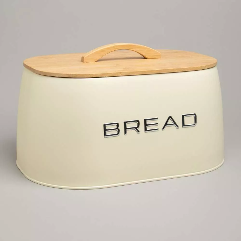 Хлебница Bread овальная кремовая
