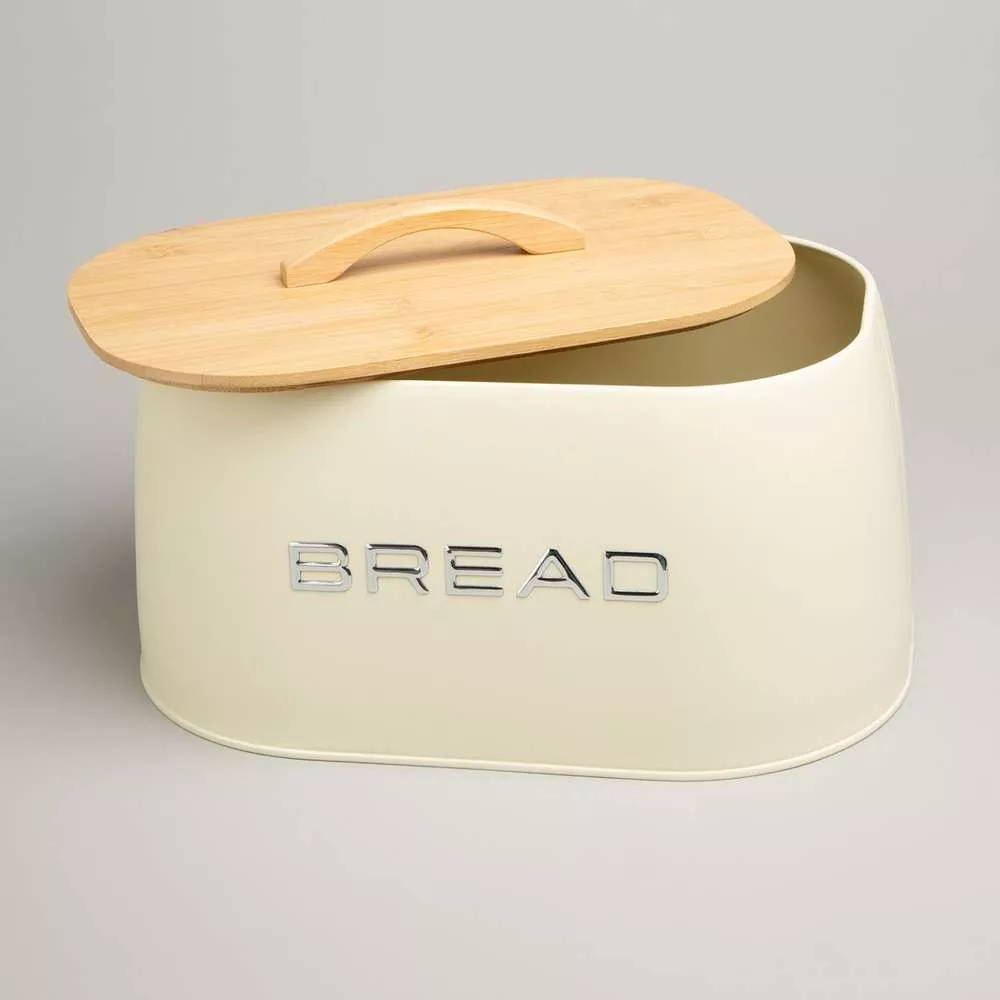 Хлебница Bread овальная кремовая