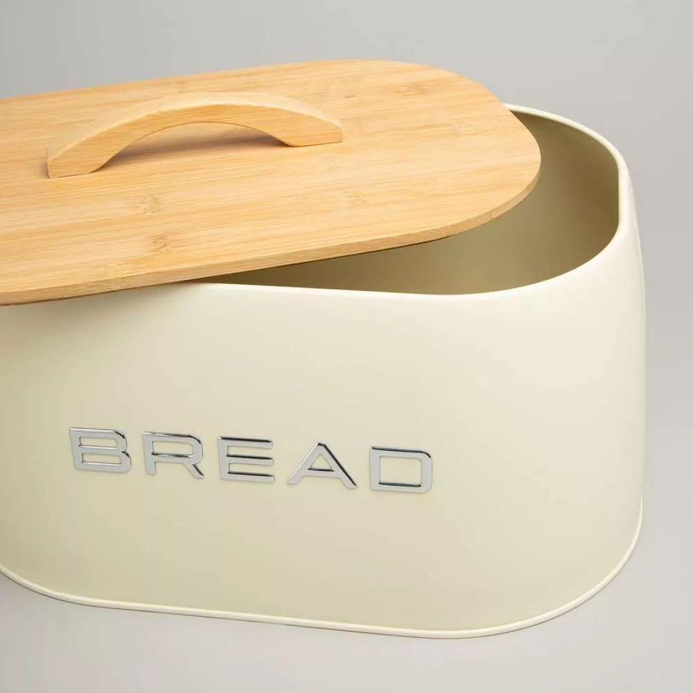 Хлебница Bread овальная кремовая