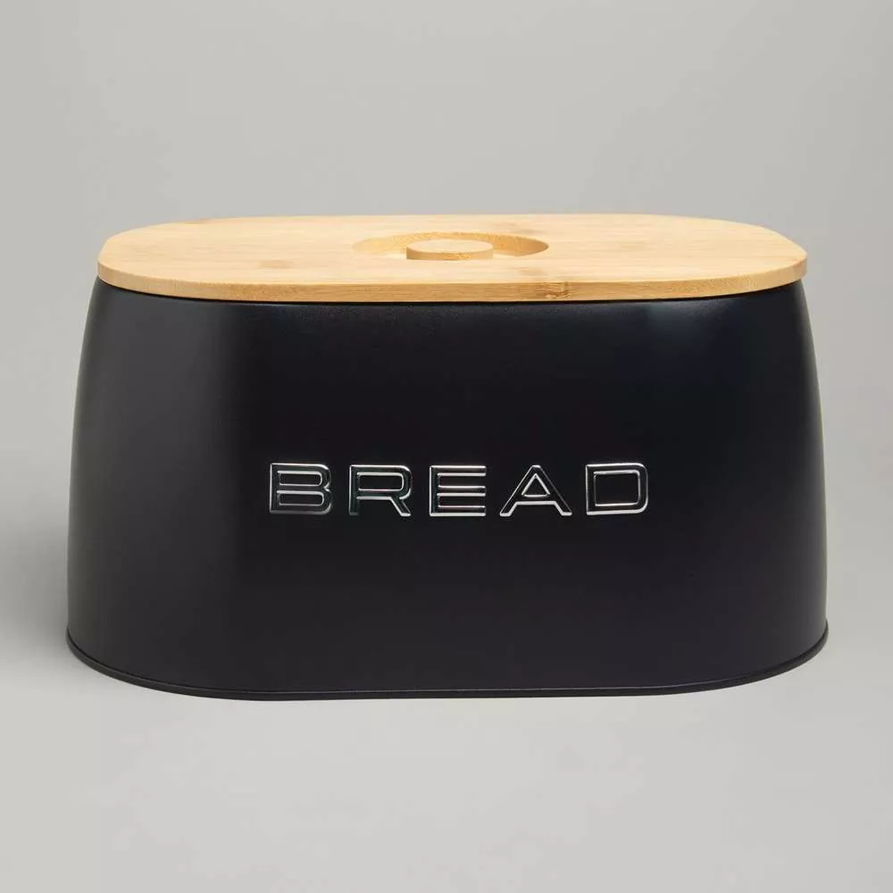 Хлебница Bread овальная черная