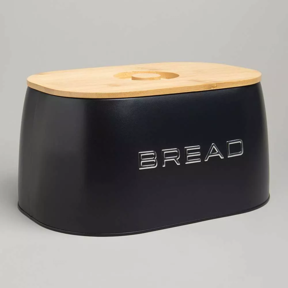 Хлебница Bread овальная черная