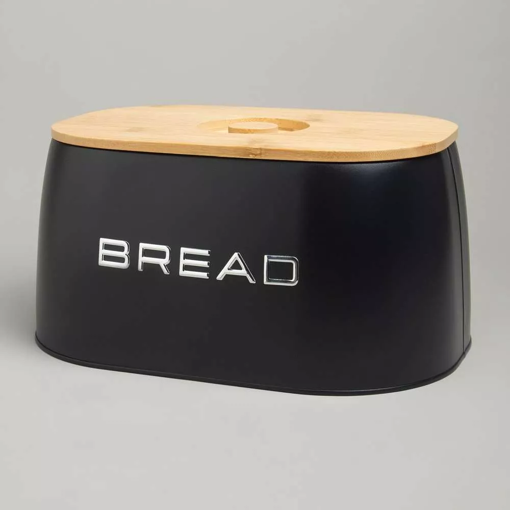 Хлебница Bread овальная черная