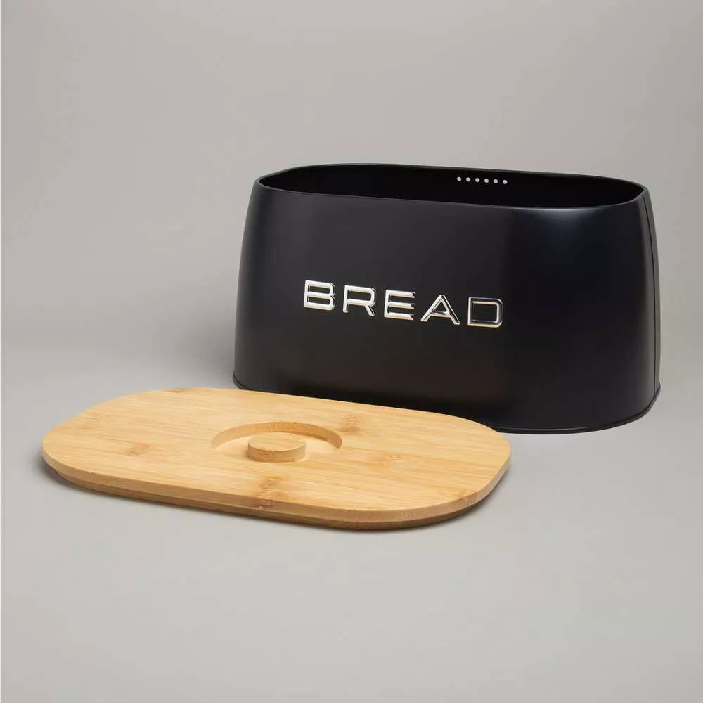 Хлебница Bread овальная черная