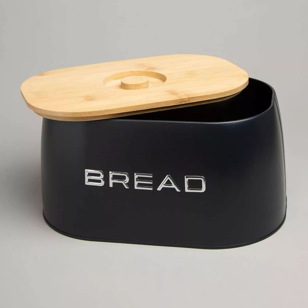 Хлебница Bread овальная черная