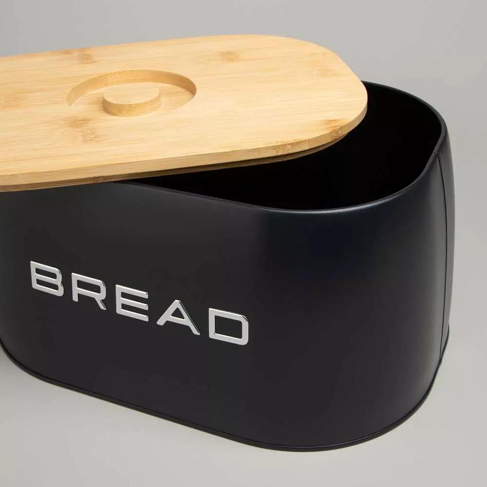 Хлебница Bread овальная черная