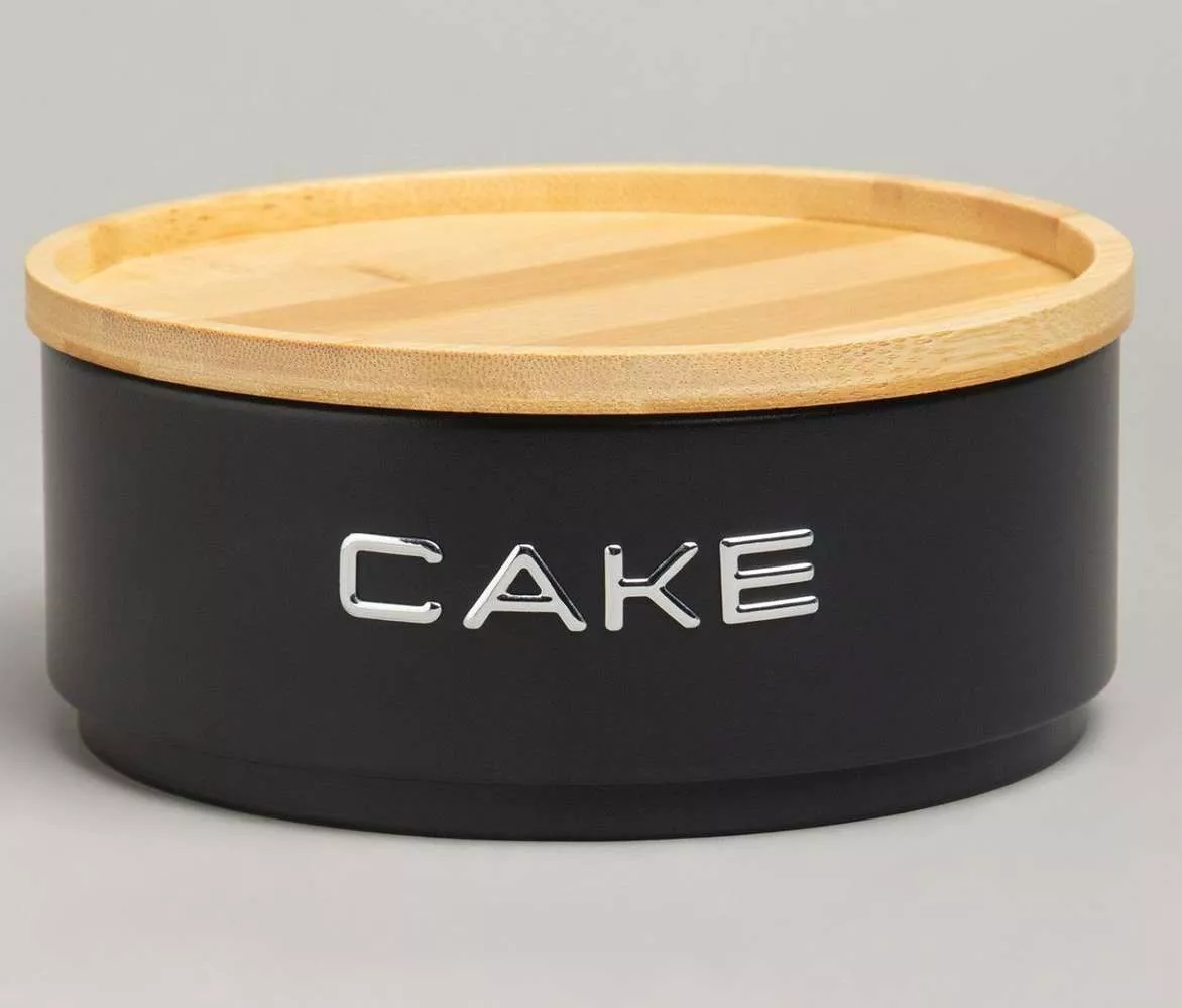 Банка для сыпучих CAKE черная