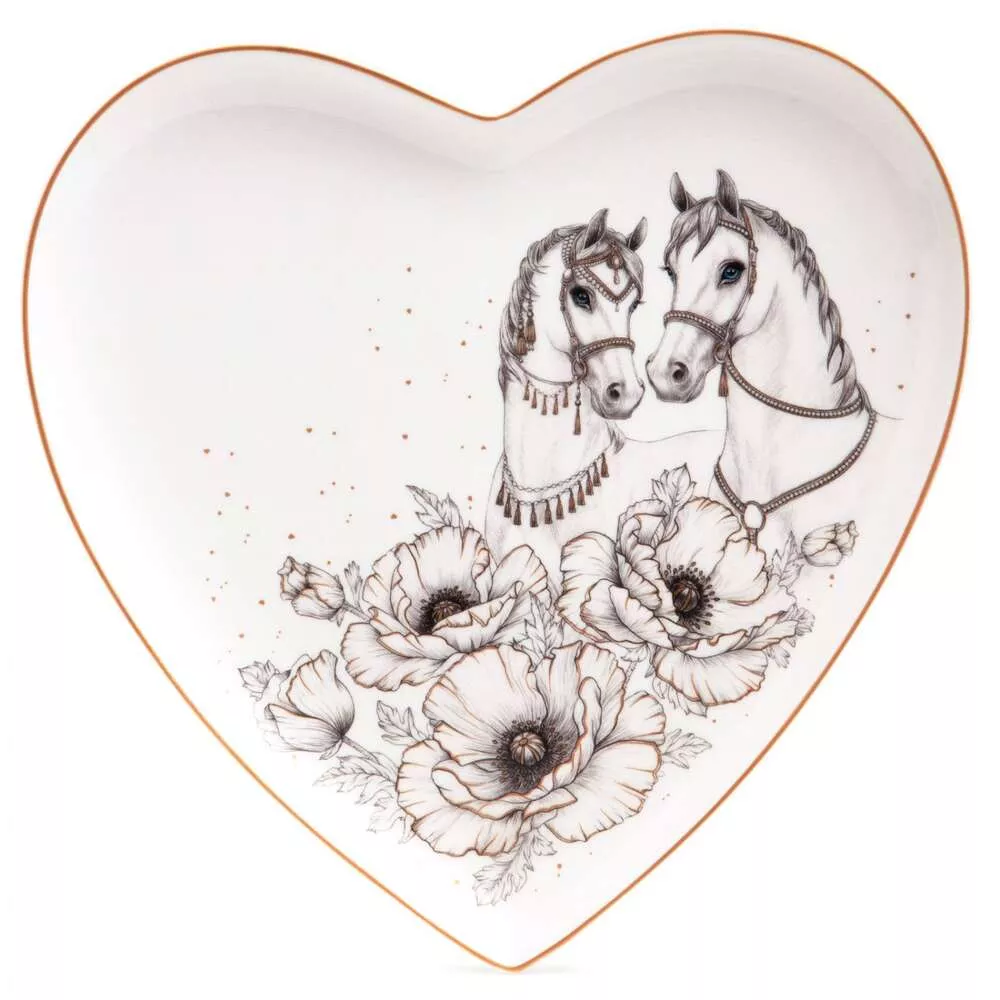 Тарелка сердце Horse Style